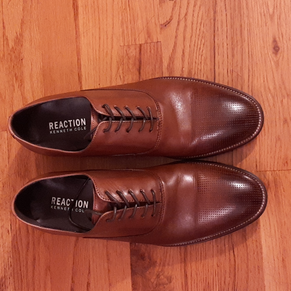 Brown cognac Richelieu shoes size 10